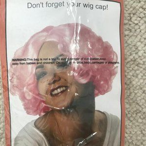Pink bob Clara Bow wig for Halloween